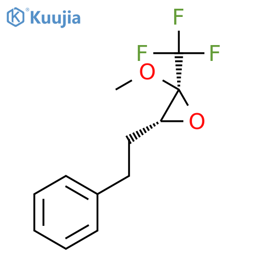 Oxirane, 2-methoxy-3-(2-phenylethyl)-2-(trifluoromethyl)-, (2R,3R)-rel- structure