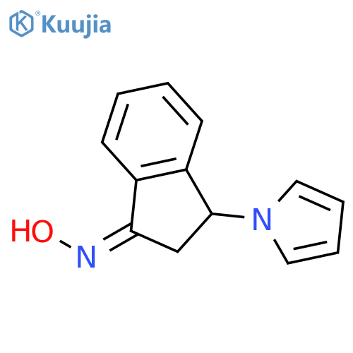 1H-INDEN-1-ONE, 2,3-DIHYDRO-3-(1H-PYRROL-1-YL)-, OXIME structure