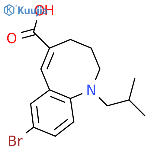 8-Bromo-1-(2-methylpropyl)-3,4-dihydro-2H-1-benzazocine-5-carboxylic acid structure