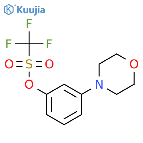 METHANESULFONIC ACID, TRIFLUORO-, 3-(4-MORPHOLINYL)PHENYL ESTER structure