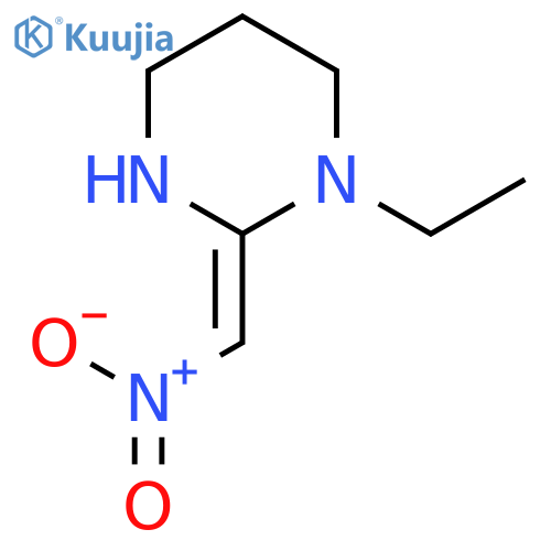 Pyrimidine, 1-ethylhexahydro-2-(nitromethylene)- structure