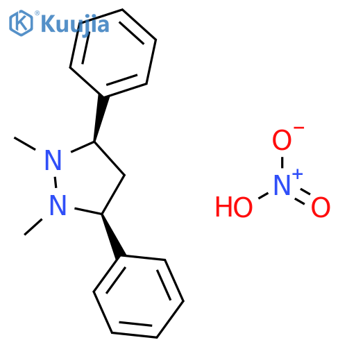 Pyrazolidine, 1,2-dimethyl-3,5-diphenyl-, cis-, mononitrate structure