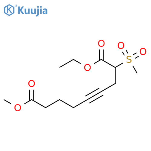 4-Nonynedioic acid, 2-(methylsulfonyl)-, 1-ethyl 9-methyl ester structure