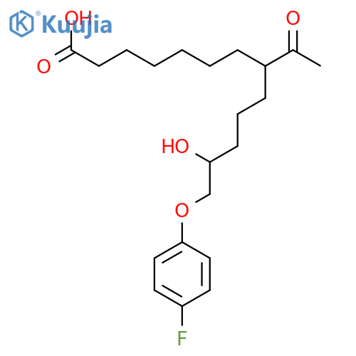 Tridecanoic acid, 8-acetyl-13-(4-fluorophenoxy)-12-hydroxy- structure
