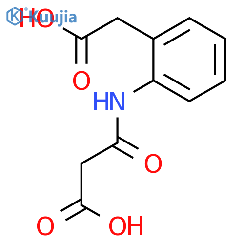 Benzeneacetic acid, 2-[(carboxyacetyl)amino]- structure