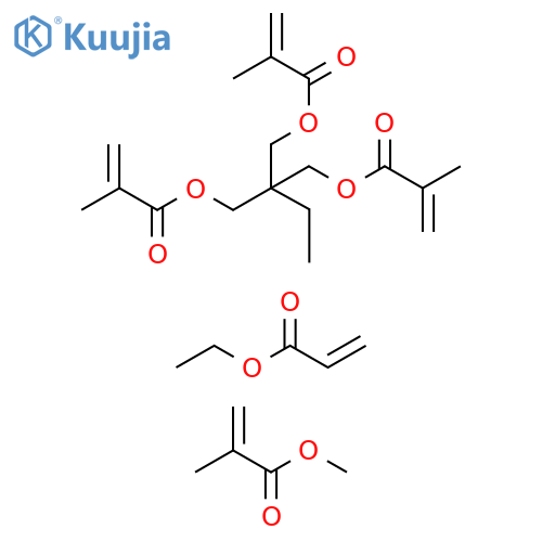 2-Propenoic acid, 2-methyl-, 1,1'-[2-ethyl-2-[[(2-methyl-1-oxo-2-propen-1-yl)oxy]methyl]-1,3-propanediyl] ester, polymer with ethyl 2-propenoate and methyl 2-methyl-2-propenoate structure