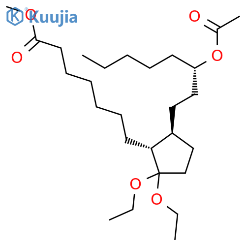 Prostan-1-oic acid, 15-(acetyloxy)-9,9-diethoxy-, methyl ester, (15S)- structure