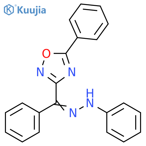 Methanone, phenyl(5-phenyl-1,2,4-oxadiazol-3-yl)-, phenylhydrazone structure