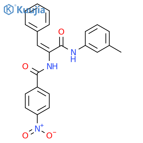 N-{(E)-1-[(3-methylphenyl)carbamoyl]-2-phenylethenyl}-4-nitrobenzamide structure