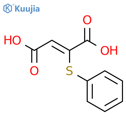 2-Butenedioic acid, 2-(phenylthio)-, (Z)- structure