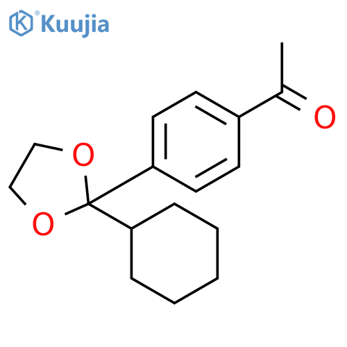 Ethanone, 1-[4-(2-cyclohexyl-1,3-dioxolan-2-yl)phenyl]- structure