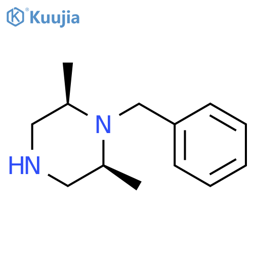Piperazine, 2,6-dimethyl-1-(phenylmethyl)-, (2R,6S)-rel- structure