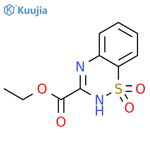 2H-1,2,4-Benzothiadiazine-3-carboxylic acid, ethyl ester, 1,1-dioxide structure
