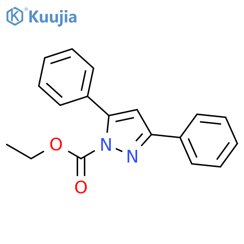 1H-Pyrazole-1-carboxylic acid, 3,5-diphenyl-, ethyl ester structure