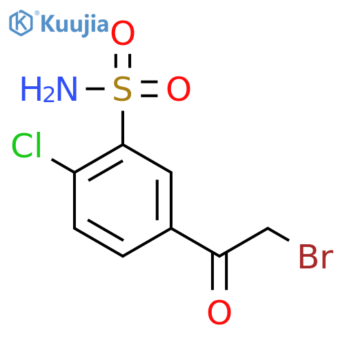 Benzenesulfonamide, 5-(bromoacetyl)-2-chloro- structure
