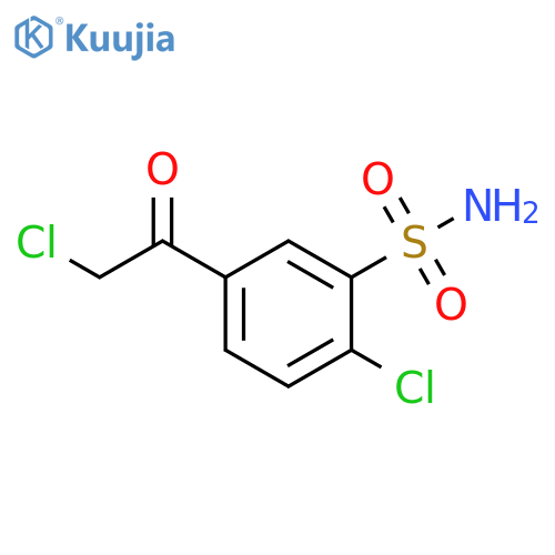 Benzenesulfonamide, 2-chloro-5-(chloroacetyl)- structure