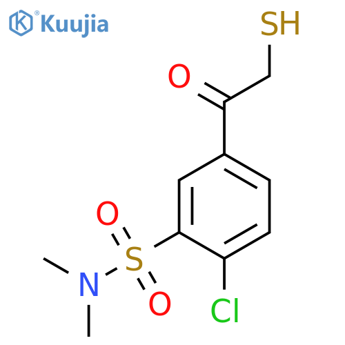 BENZENESULFONAMIDE, 2-CHLORO-5-(MERCAPTOACETYL)-N,N-DIMETHYL- structure