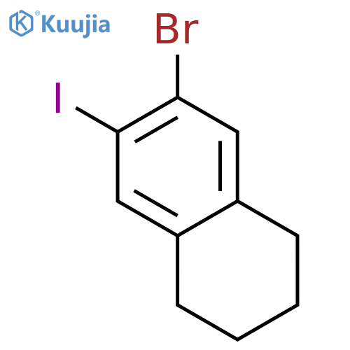 Naphthalene, 6-bromo-1,2,3,4-tetrahydro-7-iodo- structure