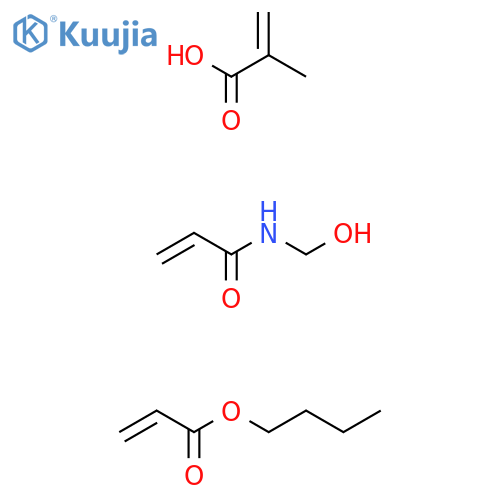 2-Propenoic acid, 2-methyl-, polymer with butyl 2-propenoate and N-(hydroxymethyl)-2-propenamide structure