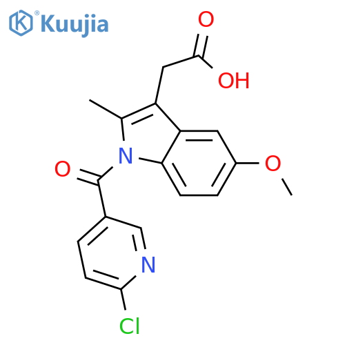 2-[1-(6-chloropyridine-3-carbonyl)-5-methoxy-2-methylindol-3-yl]acetic Acid structure