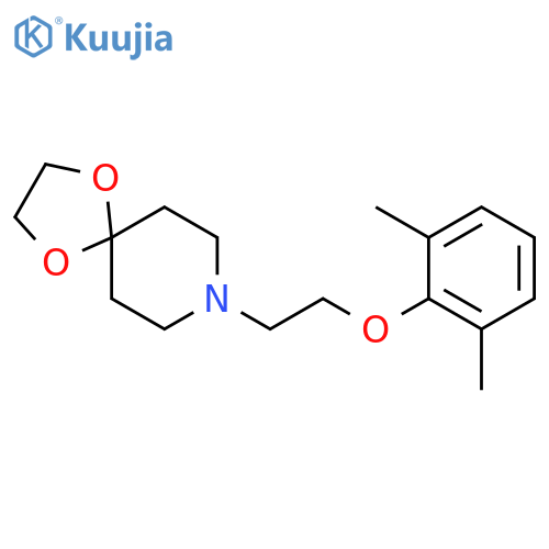 1,4-DIOXA-8-AZASPIRO[4.5]DECANE, 8-[2-(2,6-DIMETHYLPHENOXY)ETHYL]- structure