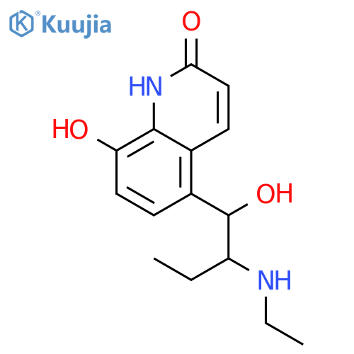 5-[2-(ethylamino)-1-hydroxybutyl]-8-hydroxyquinolin-2(1H)-one structure