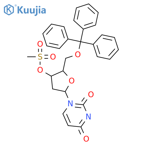 [5-(2,4-dioxopyrimidin-1-yl)-2-(trityloxymethyl)oxolan-3-yl] Methanesulfonate structure