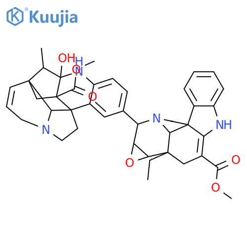 Aspidospermidine-3-carboxylicacid,2,3-didehydro-6,7-epoxy-8-[(6R,6aR,7aS,11aS,13aS,14S)-5,6,6a,7,12,13-hexahydro-6-hydroxy-6a-(methoxycarbonyl)-14-methyl-11aH-6,7a-methano-10H-indolizino[1',8':2,3,4]cyclopenta[1,2-c]quinolin-2-yl]-,methyl ester, (5a,6b,7b,8a,12R,19a)-(9CI) structure