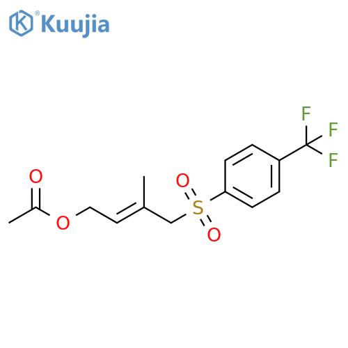 2-Buten-1-ol, 3-methyl-4-[[4-(trifluoromethyl)phenyl]sulfonyl]-, acetate, (E)- (9CI) structure