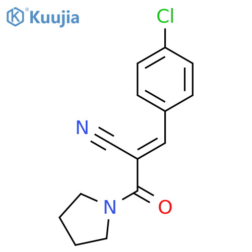 PYRROLIDINE, 1-[3-(4-CHLOROPHENYL)-2-CYANO-1-OXO-2-PROPENYL]- structure