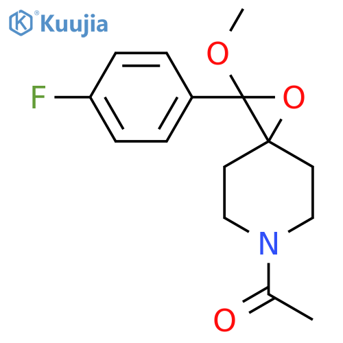 1-Oxa-6-azaspiro[2.5]octane, 6-acetyl-2-(4-fluorophenyl)-2-methoxy- structure