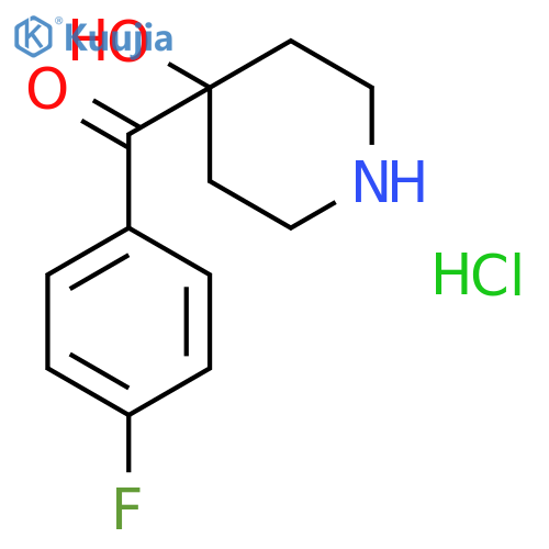 Methanone, (4-fluorophenyl)(4-hydroxy-4-piperidinyl)-, hydrochloride structure