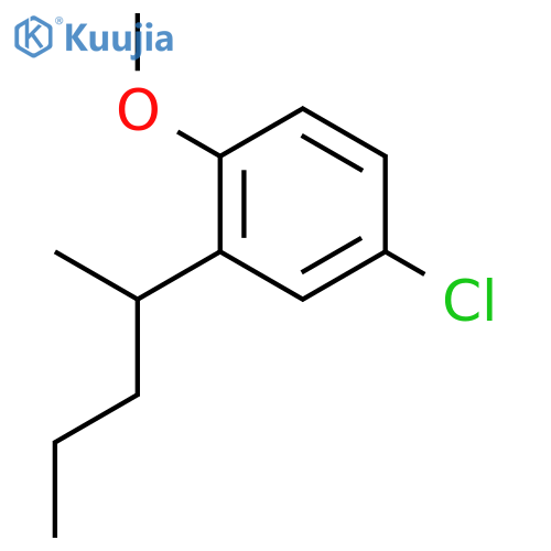 Benzene, 4-chloro-1-methoxy-2-(1-methylbutyl)- structure