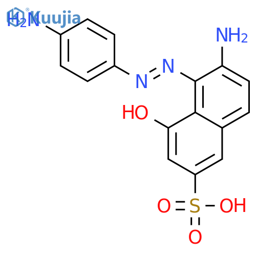 2-Naphthalenesulfonicacid, 6-amino-5-[2-(4-aminophenyl)diazenyl]-4-hydroxy- structure
