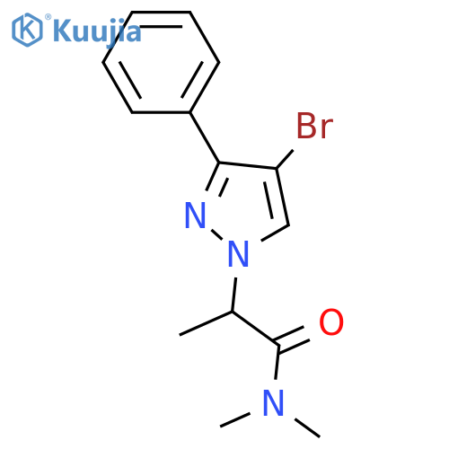 1H-Pyrazole-1-acetamide, 4-bromo-N,N,α-trimethyl-3-phenyl- structure