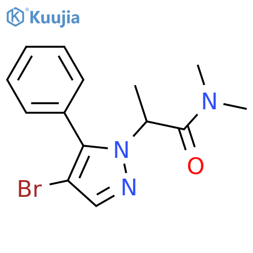 1H-Pyrazole-1-acetamide, 4-bromo-N,N,α-trimethyl-5-phenyl- structure