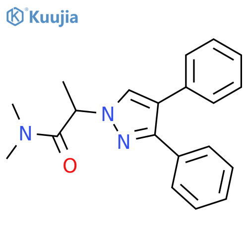 1H-Pyrazole-1-acetamide, N,N,α-trimethyl-3,4-diphenyl- structure