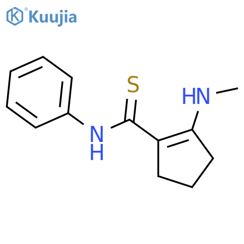 1-Cyclopentene-1-carbothioamide, 2-(methylamino)-N-phenyl- structure