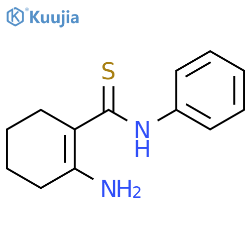 1-Cyclohexene-1-carbothioamide, 2-amino-N-phenyl- structure
