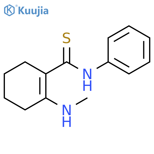 1-Cyclohexene-1-carbothioamide, 2-(methylamino)-N-phenyl- structure