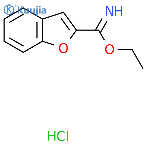 Benzofuran-2-carboximidic acid ethyl ester; hydrochloride structure