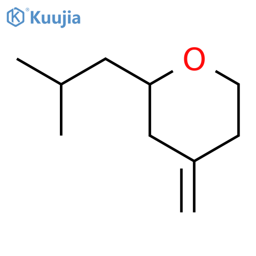 2H-Pyran,tetrahydro-4-methylene-2-(2-methylpropyl)- structure