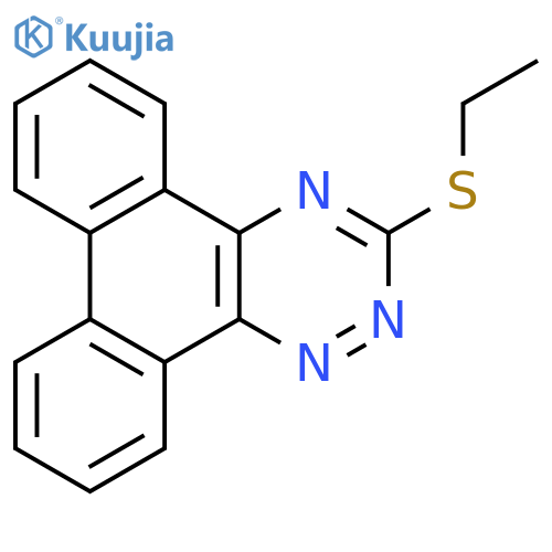 Phenanthro[9,10-e]-1,2,4-triazine, 3-(ethylthio)- structure