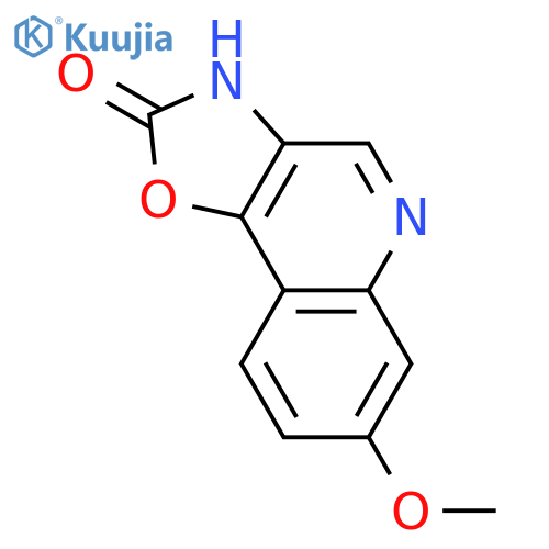 Oxazolo[4,5-c]quinolin-2(3H)-one, 7-methoxy- structure