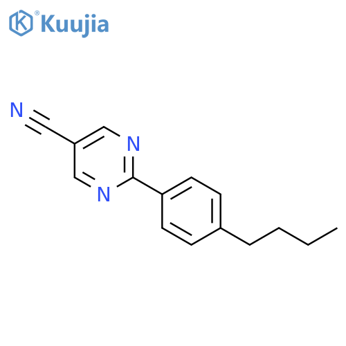 5-PYRIMIDINECARBONITRILE, 2-(4-BUTYLPHENYL)- structure