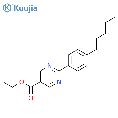 5-Pyrimidinecarboxylic acid, 2-(4-pentylphenyl)-, ethyl ester structure