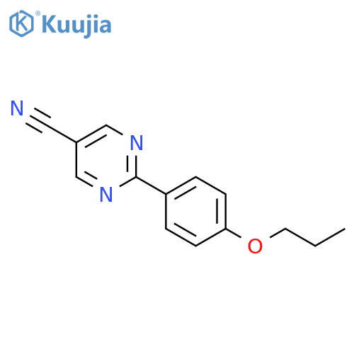 5-PYRIMIDINECARBONITRILE, 2-(4-PROPOXYPHENYL)- structure