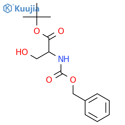 tert-butyl (2S)-2-{(benzyloxy)carbonylamino}-3-hydroxypropanoate structure