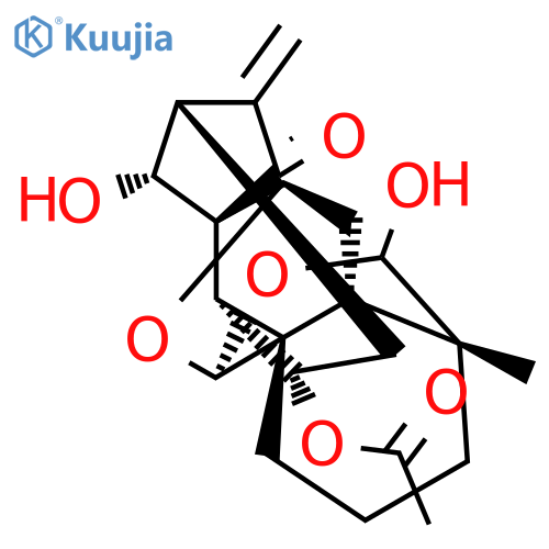 [(1S,5R,8S,10R,11S,14S,16S,17S,18R,20R)-6,20-Dihydroxy-5-methyl-13-methylidene-12-oxo-7,9-dioxahexacyclo[8.7.2.111,14.01,8.05,18.011,17]icosan-16-yl] acetate structure