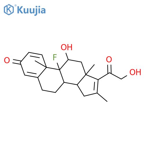(11b)-9-Fluoro-11,21-dihydroxy-16-methyl-pregna-1,4,16-triene-3,20-dione structure